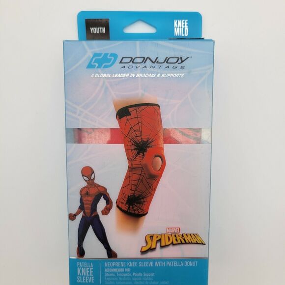 Don Joy New Youth Neoprene Knee Sleeve Mild w/ Patella Donut Marvel SPIDERMAN - Picture 1 of 3